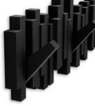 Umbra hk ltd (Канада) Закачалка за стена с 5 бр. куки umbra sticks - цвят черен (umbra 318211-040)