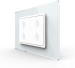 LIVOLO Intrerupator cvadruplu cu touch Livolo cu rama din sticla, standard Italian - Serie noua