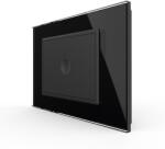 LIVOLO Intrerupator simplu cu touch Livolo cu rama din sticla, standard Italian - Serie noua - culoare negru