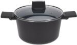 Excellent Houseware Cratita cu capac Blue Origins, ceramica albastra, 24x14 cm