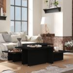 vidaXL Mese de cafea, 2 buc. , negru, 111, 5x50x33 cm, lemn compozit (805564) Masa de cafea