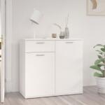 vidaXL Servantă, alb extralucios, 80x36x75 cm, PAL (805776) Comoda
