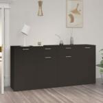 vidaXL Servantă, negru, 160x36x75 cm, lemn prelucrat (3074928) Comoda
