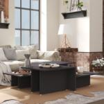 vidaXL Mese de cafea, 2 buc. , gri, 111, 5x50x33 cm, lemn compozit (805566) Masa de cafea