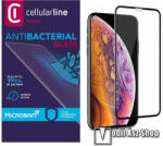 Cellularline APPLE iPhone 11, iPhone Xr, CELLULARLINE ANTIBIOM üvegfólia, 9H, Full cover, Fekete (TEMPMICRIPHXR2)