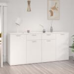 vidaXL Servantă, alb extralucios, 160x36x75 cm, lemn prelucrat (3074933) Comoda
