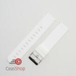  Curea silicon albă, telescop QR, 24mm -402224 - ceas-shop