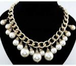  Colier fashion White & Gold