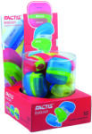 Factis színes műanyag tokos radír + hegyező