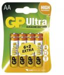GP Batteries Ultra ceruza elem AA tartós 6+2db/bliszter LR6 GP15AU