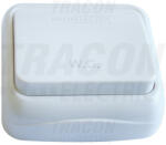 TRACON Tracon TTK-04W, Falon kívüli nyomókapcsoló WC felirattal (tapétakapcsoló) 10AX/250VAC, IP20 (N101) (TTK-04W)