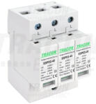  Tracon ESPD2-40-3P, T2 AC típusú túlfeszültség levezető, cserélhető betéttel Uc: 275V; In: 20kA; Imax: 40kA; Up: 1, 3kV; 3P (ESPD2-40-3P)
