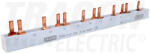  Tracon TFSS-3-12, Soroló sín - csapos kivitelű max. 63A, 230/400VAC, 3P, 12modul, 215mm (TFSS-3-12)