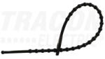 Tracon Electric Tracon 180F-GY, Gyöngyös nyitható kábelkötegelő, fekete 180×2mm, D=8-45mm, PE (180F-GY)
