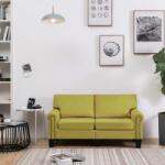 vidaXL Canapea cu 2 locuri, verde, material textil (287155) Canapea