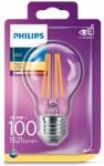 Philips Bec LED Philips clasic filament A60 clar 10.5-100W 1521lm 2700K E27 15.000h, alb cald (8718699763015)