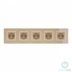 Smarthugo Ötös Sorolt Arany Üvegkeretes Konnektor (sh5555553)