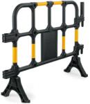 AVGate Műanyag mobil kordon 138x100x38 cm fekete-sárga terelőkorlát