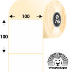 Tezeko 100 * 100 mm, öntapadós papír etikett címke (1600 címke/tekercs) (P1000010000-002) - dunasp