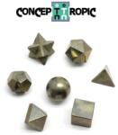 Set Geometrie Sacra 7 Piese din Pirita -13-16 x 14-17 mm - 1 Set
