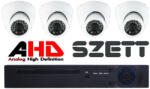  4 KAMERÁS 2MP 2, 8mm AHD DOME biztonsági kamerarendszer, kültéri/beltéri, fehér