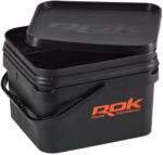 ROK Fishing Rok Square Bait Bucket szögletes csalis vödör tálcával+fedéllel 10 liter fekete (ROK030467)