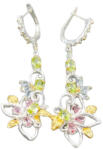 Frumoasa Venetiana Cercei argint peridot (C856)