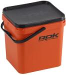 ROK Fishing Rok Square Bait Bucket szögletes csalis vödör fedéllel 17 liter narancs (ROK030436)