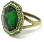 Pami Accessories Inel placat cu aur Crystal, 16.7 mm, IC-70, Verde