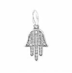 Pami Accessories Talisman pandantiv mana protectie Argint S925 cu cristale zirconiu, argintiu
