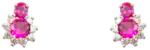 Pami Accessories Cercei dama Amalia placati cu aur, CCC-30, 10x7 mm, Ciclam