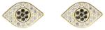 Pami Accessories Cercei Argint 925 placat cu aur 14 k Pami, ochi protectie negru, aurii