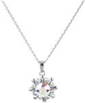 Pami Accessories Colier cu cristal Swarovski, placat cu aur alb, 40 + 3 cm, CLC-30, Argintiu