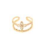 Pami Accessories Inel placat cu aur roz Jean, 17.2 mm, IC-40, Auriu roze