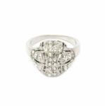 Pami Accessories Inel cu strasuri zirconiu, argintiu, 17.2 mm
