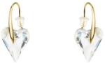 Pami Accessories Cercei dama cu cristal Swarovski inima, placati cu aur, 2.8 x 1.4 cm, Auriu