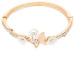 Pami Accessories Bratara de dama fluturas cu cristale, BC-100, 18 cm, Auriu