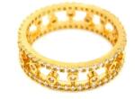 Pami Accessories Inel placat cu aur Edith, 18 mm, IC-80, Auriu
