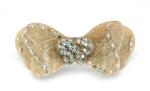 Pami Accessories Clama de par cu cristale Swarovski, fluture, maro