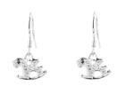 Pami Accessories Cercei argint 925 rodiat calut, cu strasuri zirconiu, CCA-50, argintiu