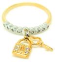 Pami Accessories Inel Key to my Heart, IF-30, 17.2 mm, auriu/argintiu