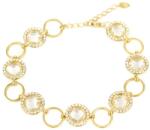 Pami Accessories Bratara de dama cu cristale rotunde, BC-160, 16+3 cm, Auriu