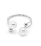 Pami Accessories Inel placat cu aur alb Patricia, 17.6 mm, IC-30, Argintiu