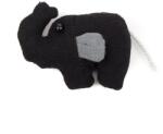 Pami Accessories Brosa dama handmade elefant, 6x5 cm, negru