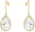 Pami Accessories Cercei dama cu cristal Swarovski lacrima si strasuri, placati cu aur, 3.5 x 1.3 cm, Auriu