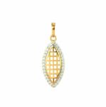 Pami Accessories Pandantiv placat cu aur 14k, cu element zirconiu, oval, auriu