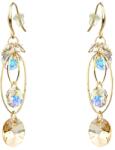 Pami Accessories Cercei dama cu cristale Swarovski, placati cu aur, 5.5 x 1.2 cm, Bej