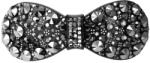  Clama de par funda ovala cu cristale Swarovski, PAR-130, 8x3.2 cm, Negru