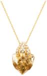 Pami Accessories Colier jaguar pe cristal Swarovski placat cu aur alb, CLC-100, 40 + 5 cm, Auriu/Bej