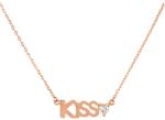 Pami Accessories Colier " Kiss" placat cu aur roz, 40 + 3 cm, CLC-40, Auriu roze